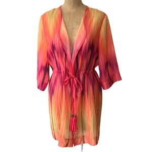 Dolcessa Swimwear Ombre Cover Up Bathing Suit Las Vegas NWT Beach Size Large